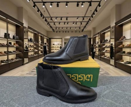 Choronjugol 100% Leather High Neck Formal Boot