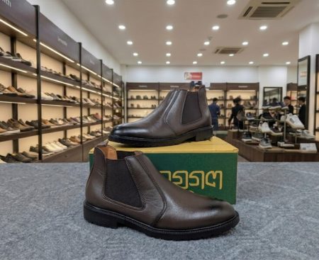 Choronjugol 100% Leather High Neck Formal Boot