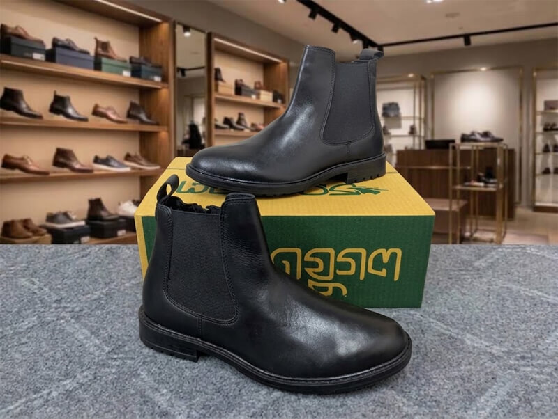 100% Leather High Neck Formal Boot