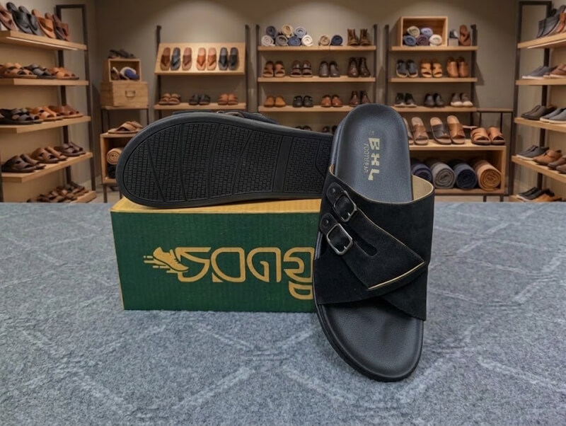 100% Suede Leather Sandals - Image 2